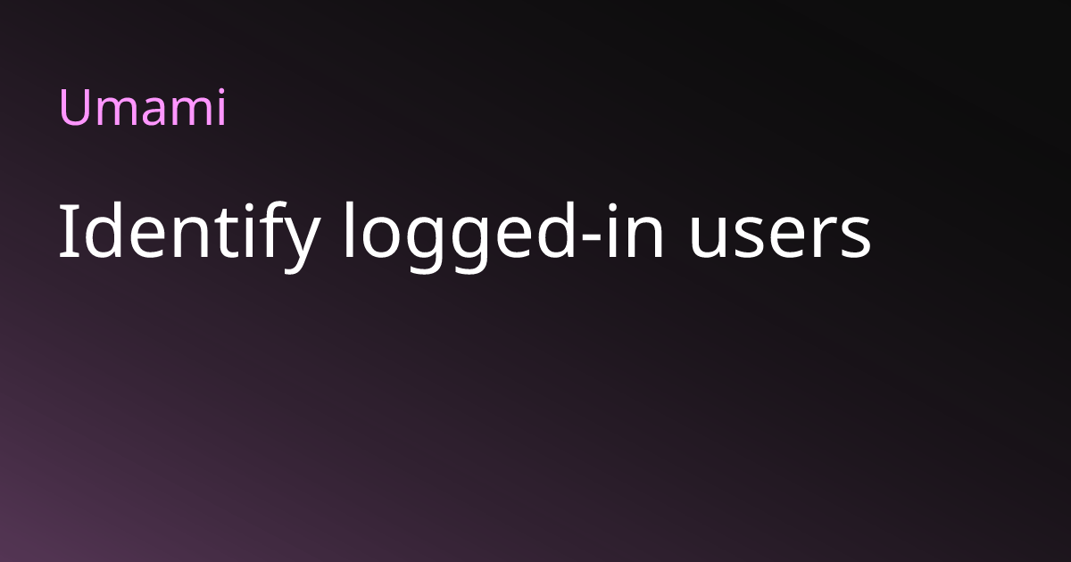 Identify logged-in users